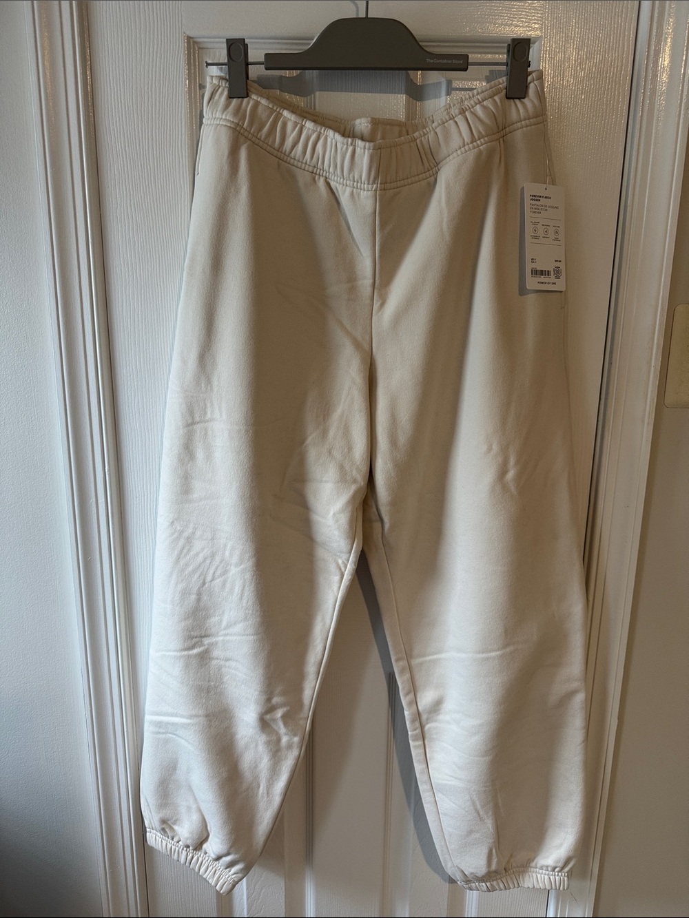 Athleta Kids Cream Elastic-Waist Joggers